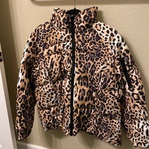 Express new leopard puffer xl